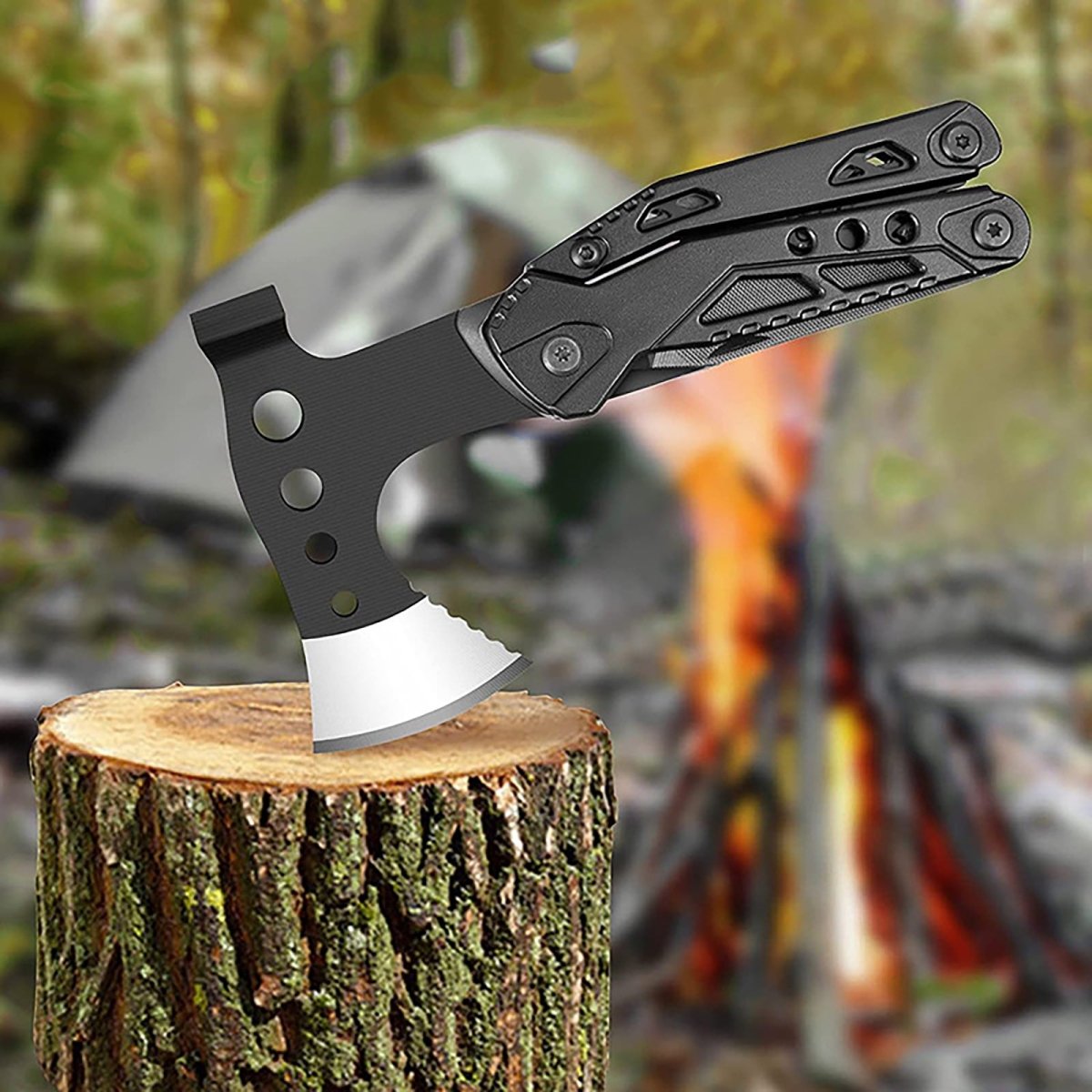 10 in 1 Multitools Camping Outdoor survival multi - purpose axe camping hiking axe hammer - HomeDIYer