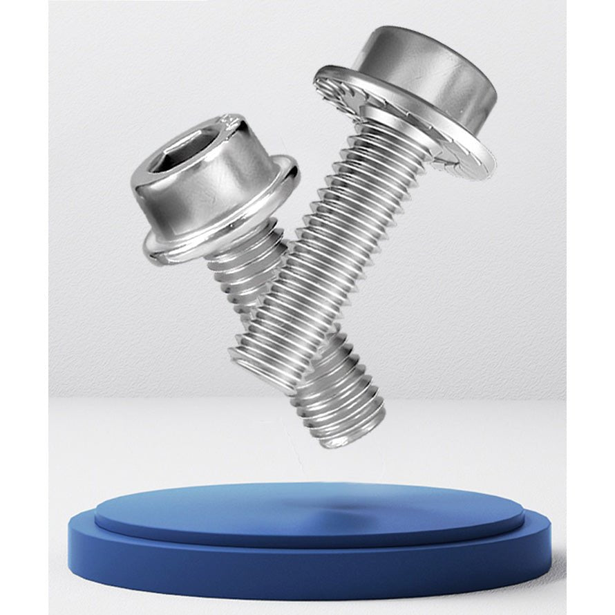 304 Stainless Steel Hexagon Socket Head Bolts With Flange Face Cylindrical Head Screws M5 - M12 - HomeDIYer