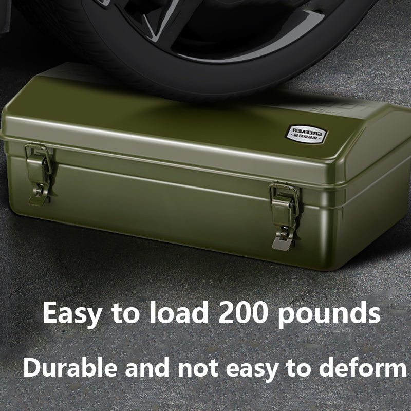 Household Multi - Functional Hardware Toolbox Industrial Grade Storage Box Empty Box Metal - HomeDIYer