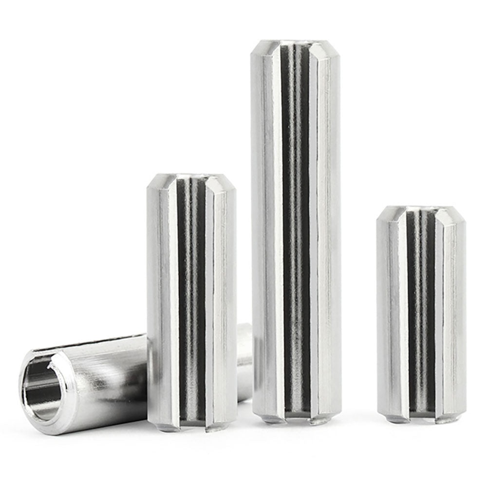 304 Stainless Steel Spring Pins Cylindrical Elastic Open Dowel Pins M6 - M12(25PCS) - HomeDIYer
