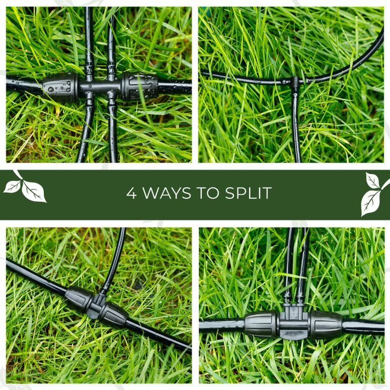 Drip Irrigation System - Adjustable Premium Irrigation System for Garden - Complete Drip Irrigation Kit with Drip Emitters - HomeDIYer