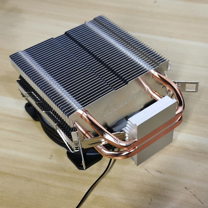 Dual Heatpipe CPU Cooler with Dual 90mm Fans — Intel & AMD, 3-Pin, 35-Fin Tower