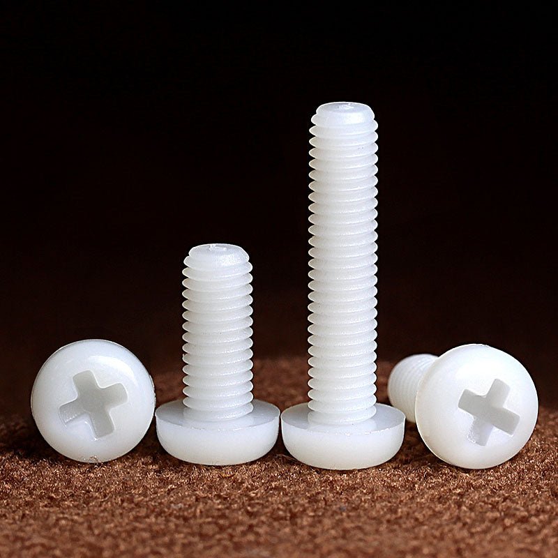 M2 M2.5 M3 M4 M5 M6 M8 White Nylon Plastics Phillips Pan Head Machine Screw - HomeDIYer