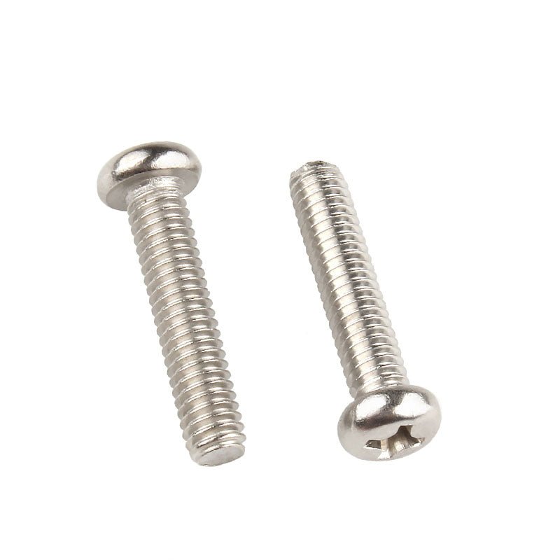 M1 M1.2 M1.6 M2 M2.5 M3 M4 M5 M6 Phillips Pan Head Machine Screw Carbon Steel Nickel Plated - HomeDIYer