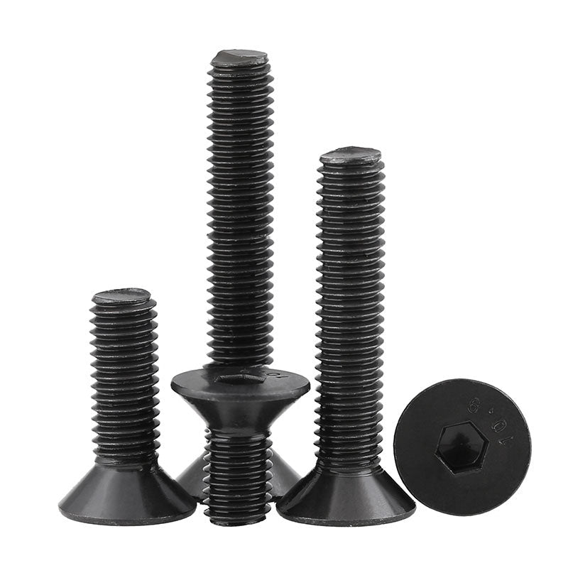 M1.6 M2 M2.5 M3 M4 Black Socket Countersunk Allen Head Bolts Grade 10.9 carbon steel Socket Screws - HomeDIYer