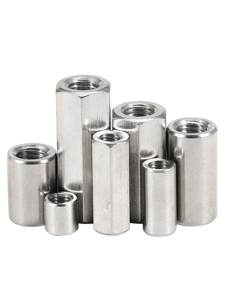 304 Stainless Steel Extended Cylindrical Nut M8 M10 M12 M14 M16 M20 - HomeDIYer
