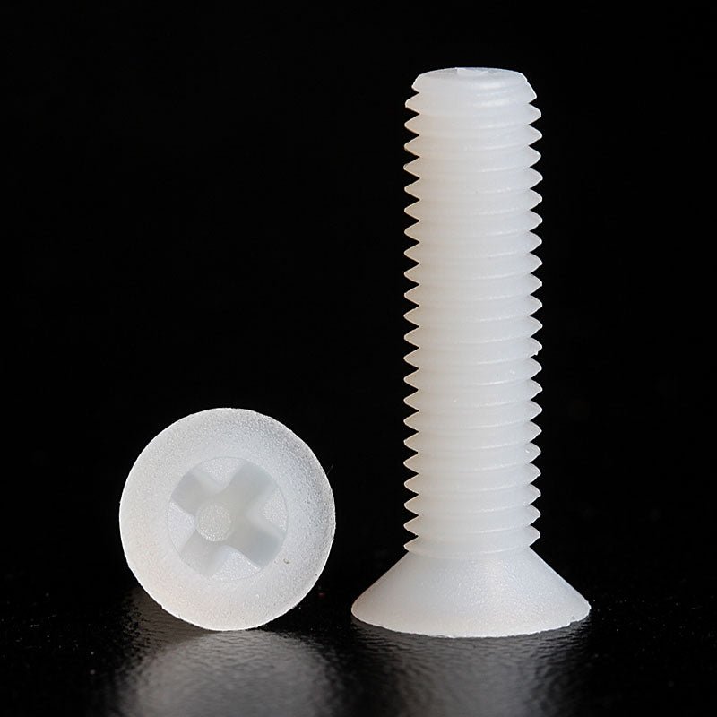M2.5 M3 M4 M5 M6 M8 White Nylon Phillips Countersunk Head Machine Screw - HomeDIYer