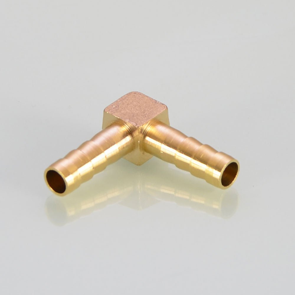 Reducer Elbow Hose Barb 90 Degree L Right Angle Union Brass Fitting Water/Fuel/Air - HomeDIYer