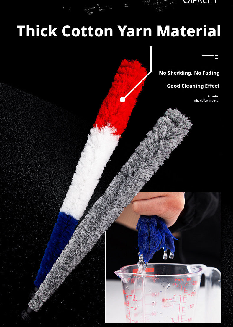 Saxophone Tube Brush Kit – Absorbent Cotton Cleaning Rod for Alto, Tenor & Soprano with Optional Wipe Cloth