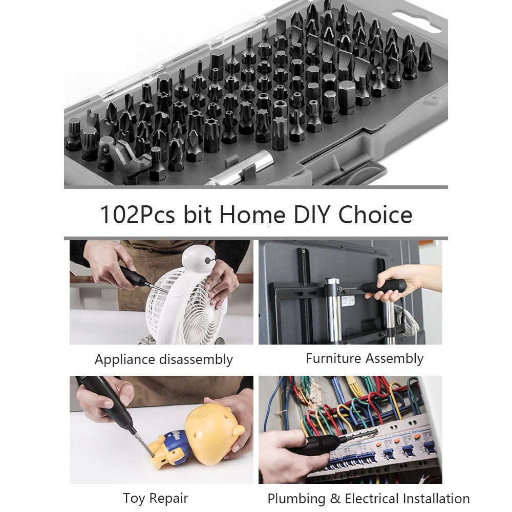 Mini Precision 66PC Electric Screwdriver Set Rechargeable 3.6V - HomeDIYer