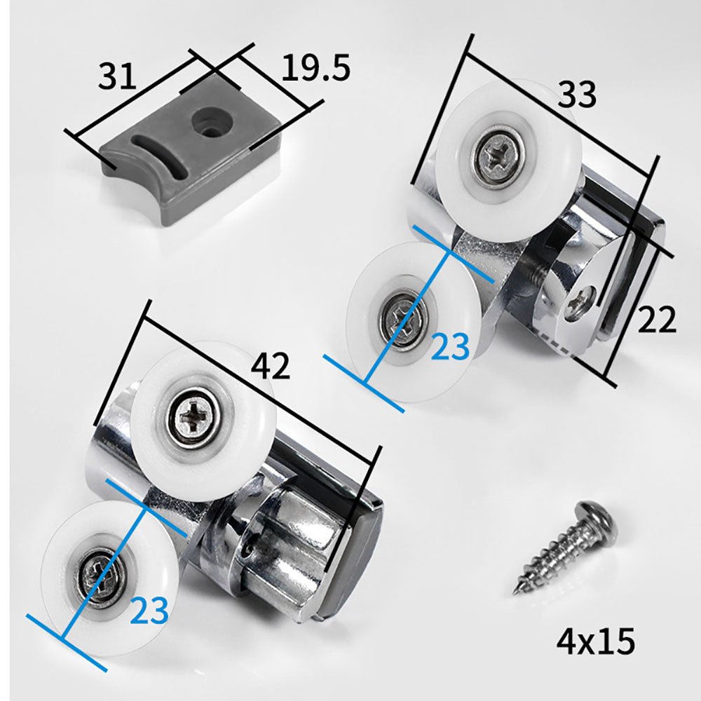 Swing Wheel 23mm Bathroom Sliding Door - HomeDIYer
