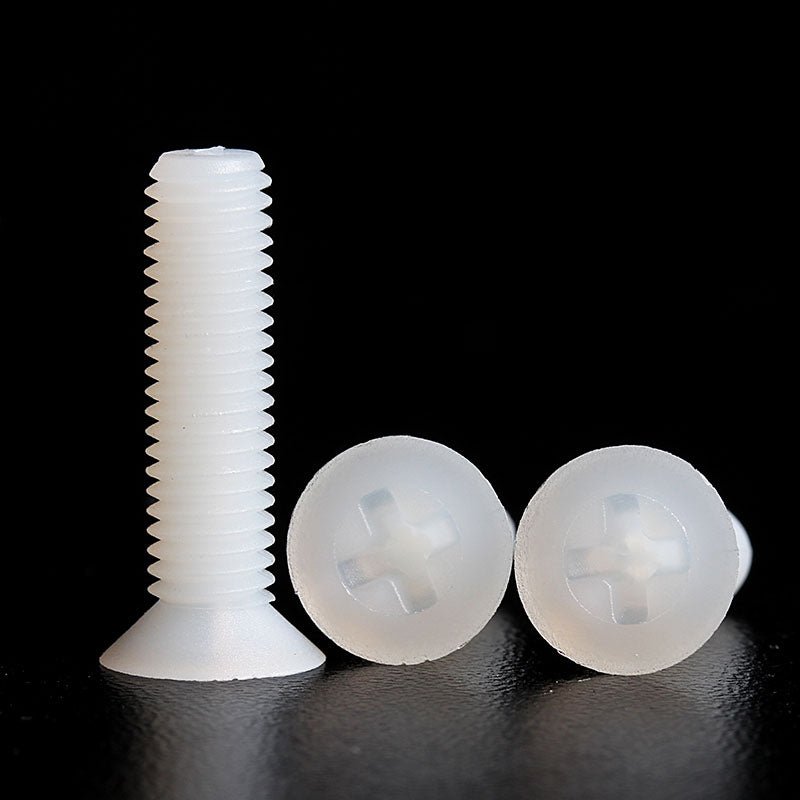 M2.5 M3 M4 M5 M6 M8 White Nylon Phillips Countersunk Head Machine Screw - HomeDIYer