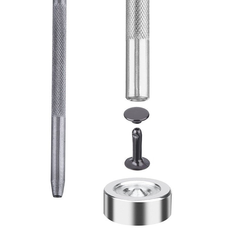 180x hollow rivets single head 6/8/12mm leather rivets double cap rivet metal rivets - HomeDIYer