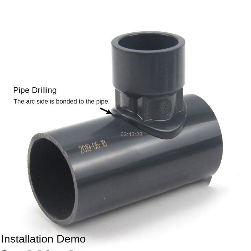 Upvc Saddle Connector Plastic Saddle Augmentation Interface Curved Generation Tee Tap Connector - HomeDIYer