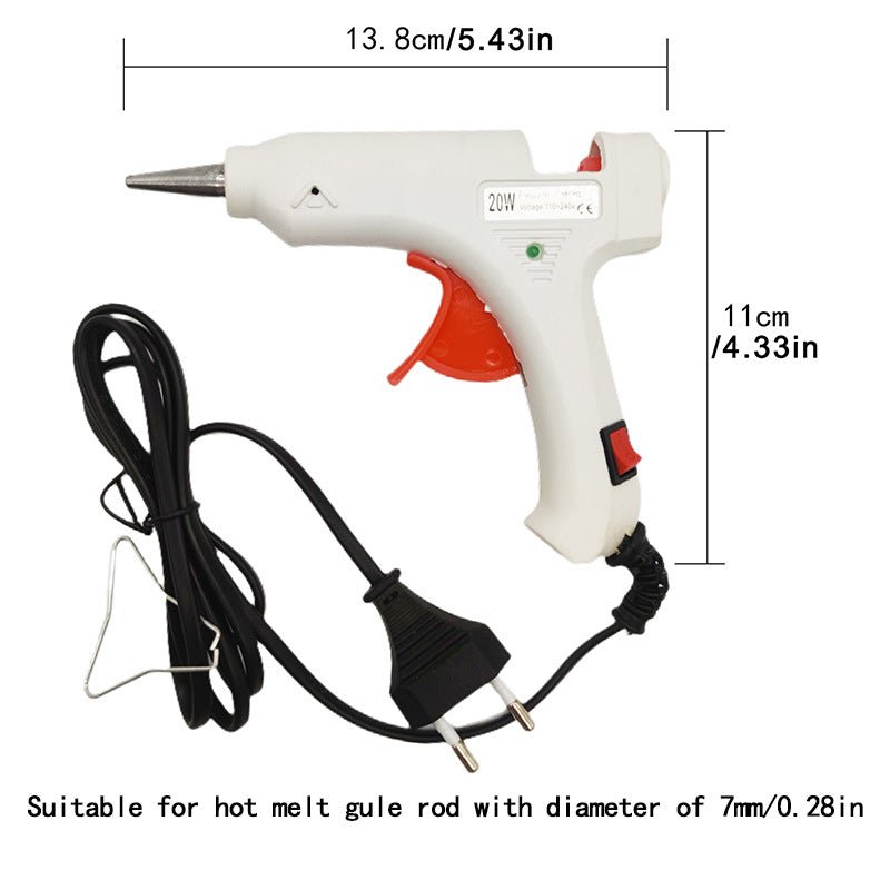20 - Watt Hot Glue Gun with Full - Size Trigger — Fast Heating, Drip - Free Nozzle - HomeDIYer