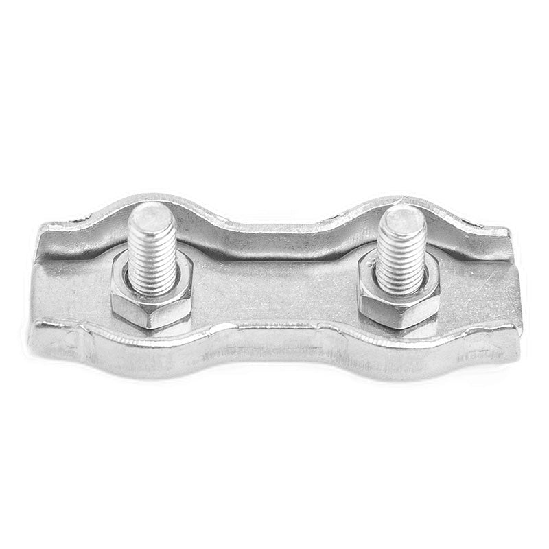 M2 - M10 Stainless Steel Wire Rope Grip Double clamp Cable Clamp Fastening Clips - HomeDIYer