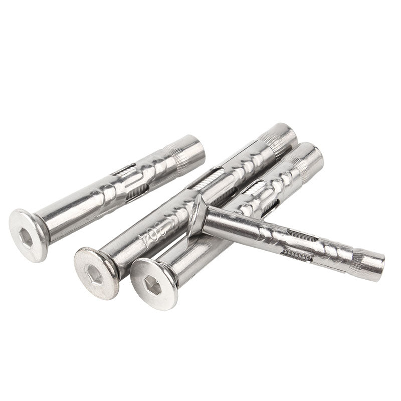 304 Stainless Steel Hex Socket Countersunk Head Expansion Screws M6 M8 M10 M12 10Pcs - HomeDIYer