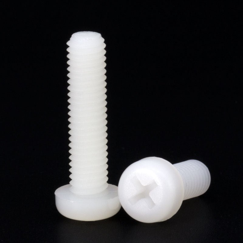 M2 M2.5 M3 M4 M5 M6 M8 White Nylon Plastics Phillips Pan Head Machine Screw - HomeDIYer