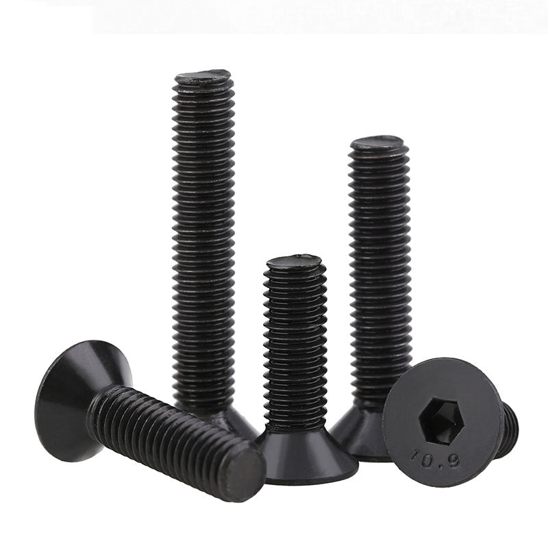 M1.6 M2 M2.5 M3 M4 Black Socket Countersunk Allen Head Bolts Grade 10.9 carbon steel Socket Screws - HomeDIYer