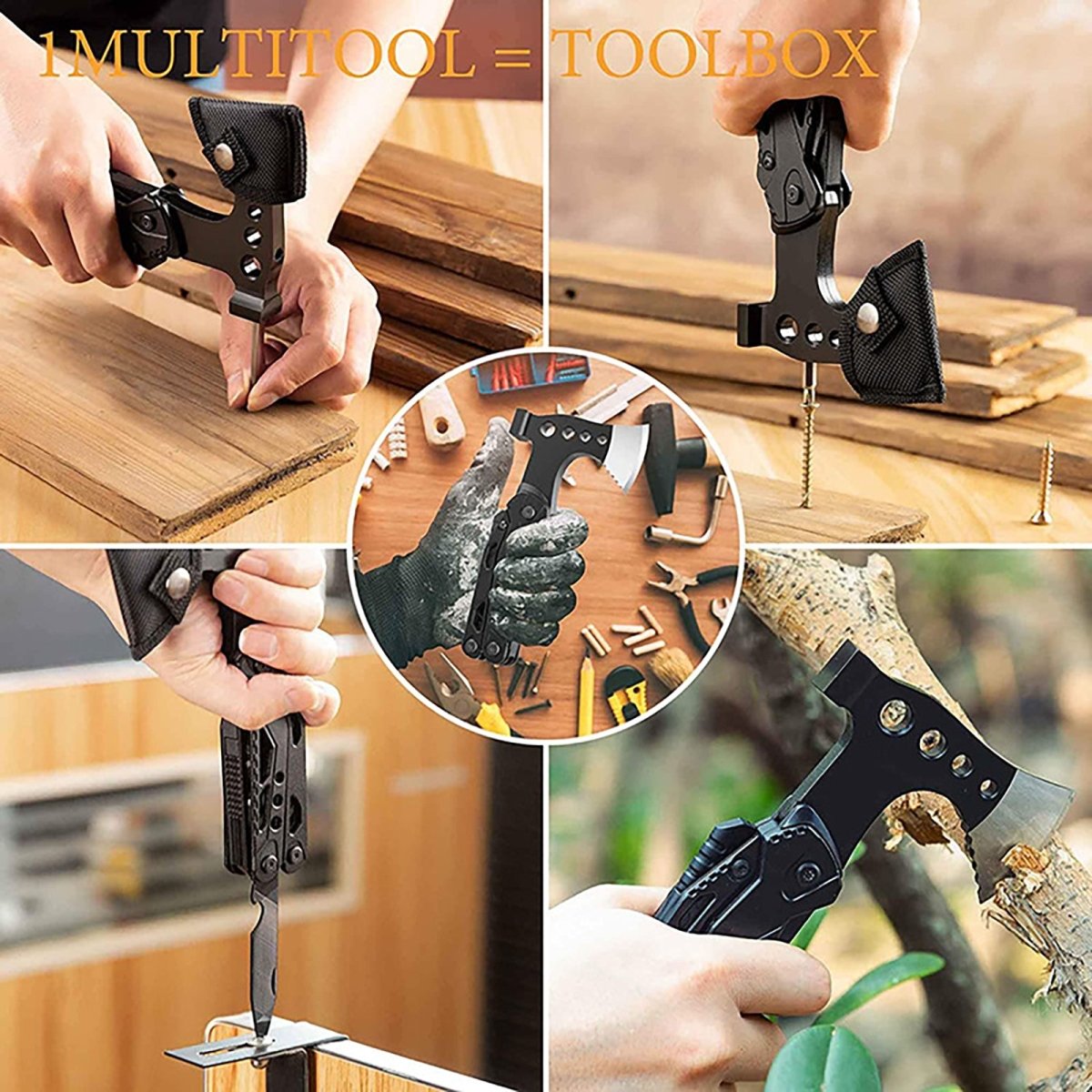 10 in 1 Multitools Camping Outdoor survival multi - purpose axe camping hiking axe hammer - HomeDIYer