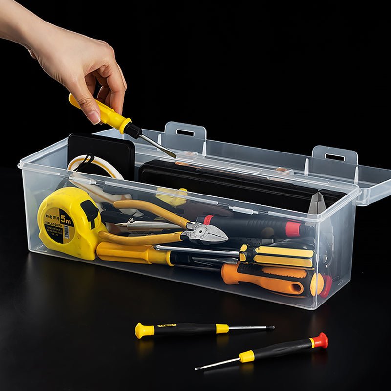 Transparent hardware tool box Multi - functional plastic tool box Portable hardware parts box tool box - HomeDIYer