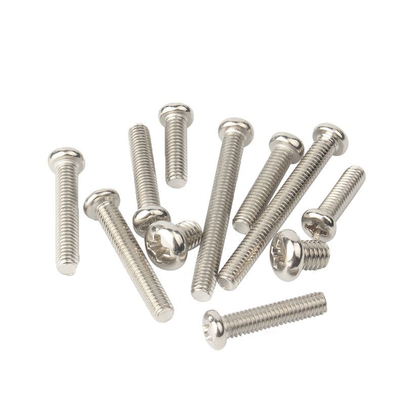 M1 M1.2 M1.6 M2 M2.5 M3 M4 M5 M6 Phillips Pan Head Machine Screw Carbon Steel Nickel Plated - HomeDIYer