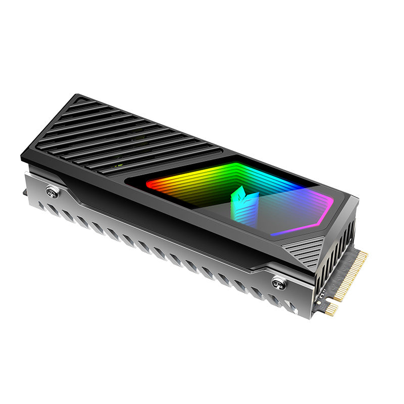 CM-M2F M.2 2280 SSD Cooler with Active Fan & ARGB — 1mm Brass Thermal Pad, 9000 RPM, 5V 3-Pin