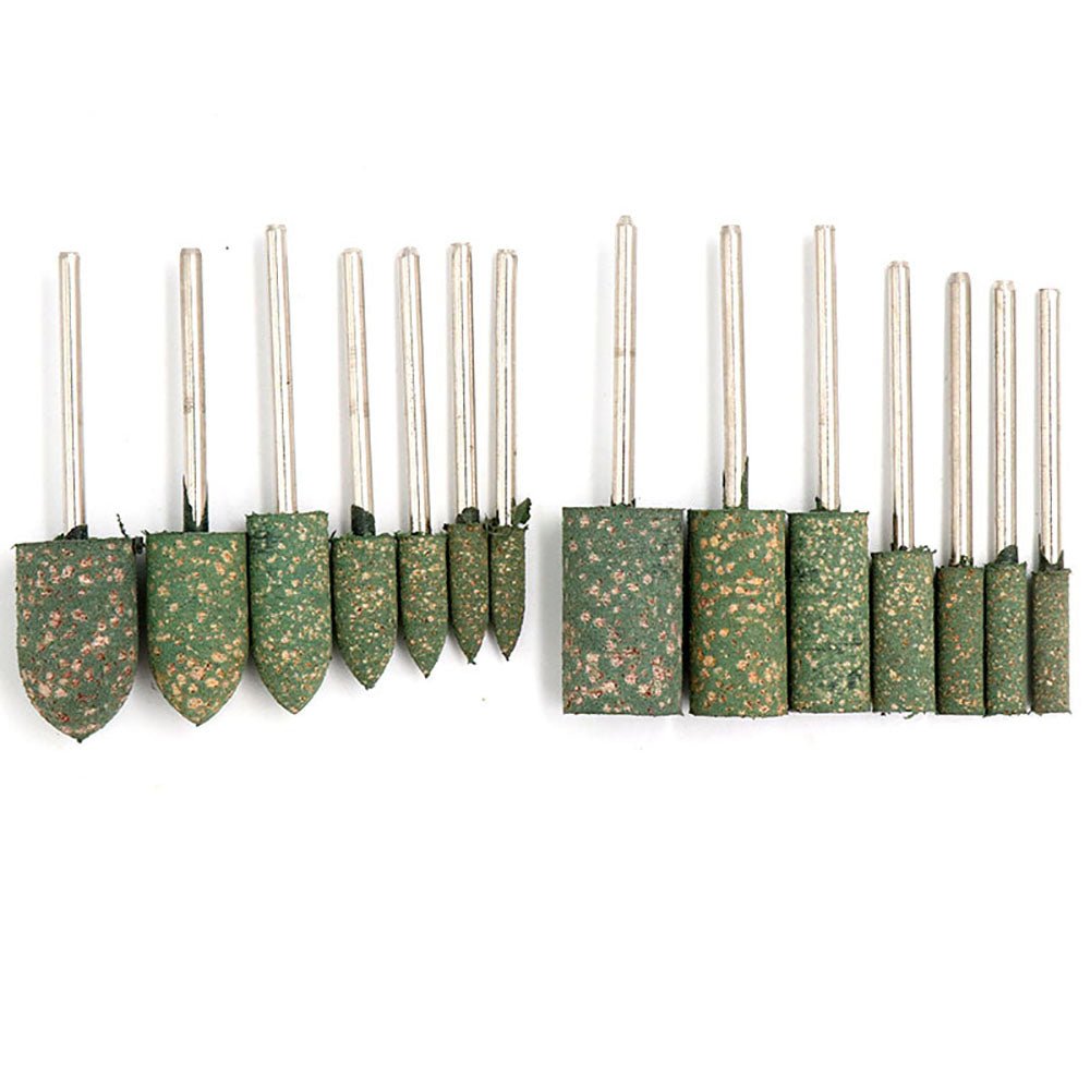 2.35mm/3mm/6mm Shank Rubber Polishing Burr Point Bullet Cylinder Rotary Tools - HomeDIYer