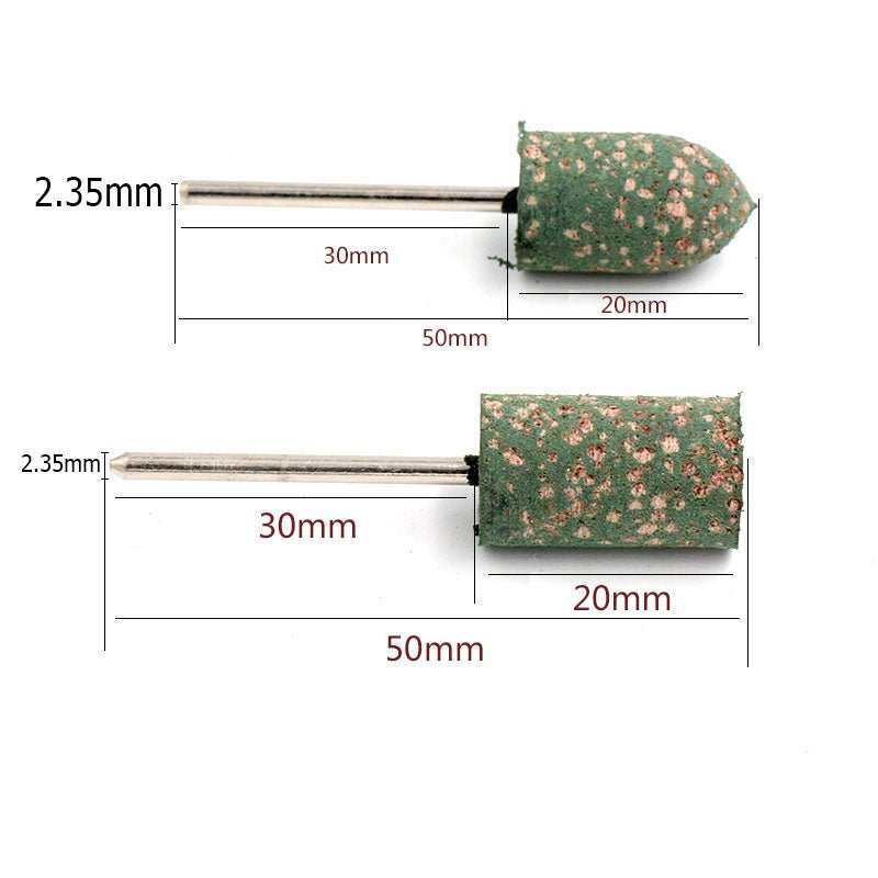 2.35mm/3mm/6mm Shank Rubber Polishing Burr Point Bullet Cylinder Rotary Tools - HomeDIYer