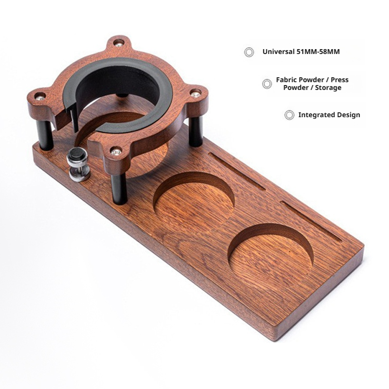 Universal Solid Wood Espresso Tamper Station & Dosing Mat (51-58mm)