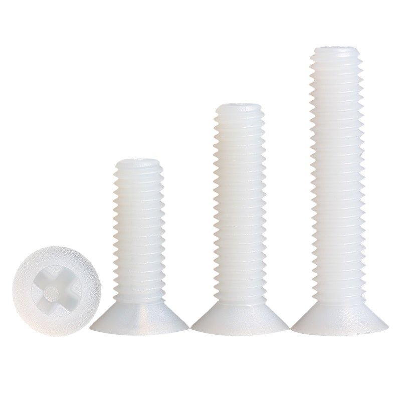 M2.5 M3 M4 M5 M6 M8 White Nylon Phillips Countersunk Head Machine Screw - HomeDIYer