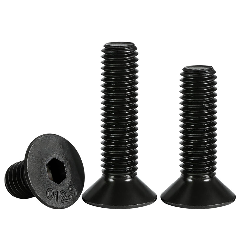 M1.6 M2 M2.5 M3 M4 M5 Black Socket Countersunk Allen Head Bolts Grade 12.9 carbon steel Socket Screws - HomeDIYer