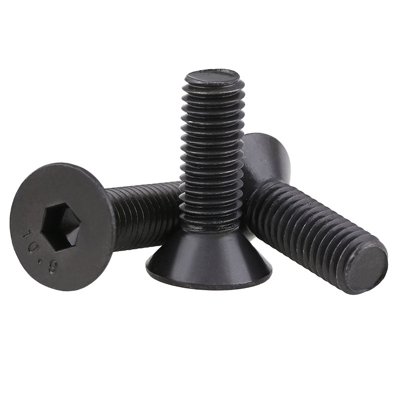 M1.6 M2 M2.5 M3 M4 Black Socket Countersunk Allen Head Bolts Grade 10.9 carbon steel Socket Screws - HomeDIYer