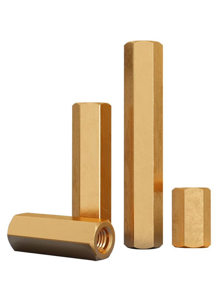 Brass Double Pass Hexagonal Post Nut Support isolation Post M5 M6 - HomeDIYer