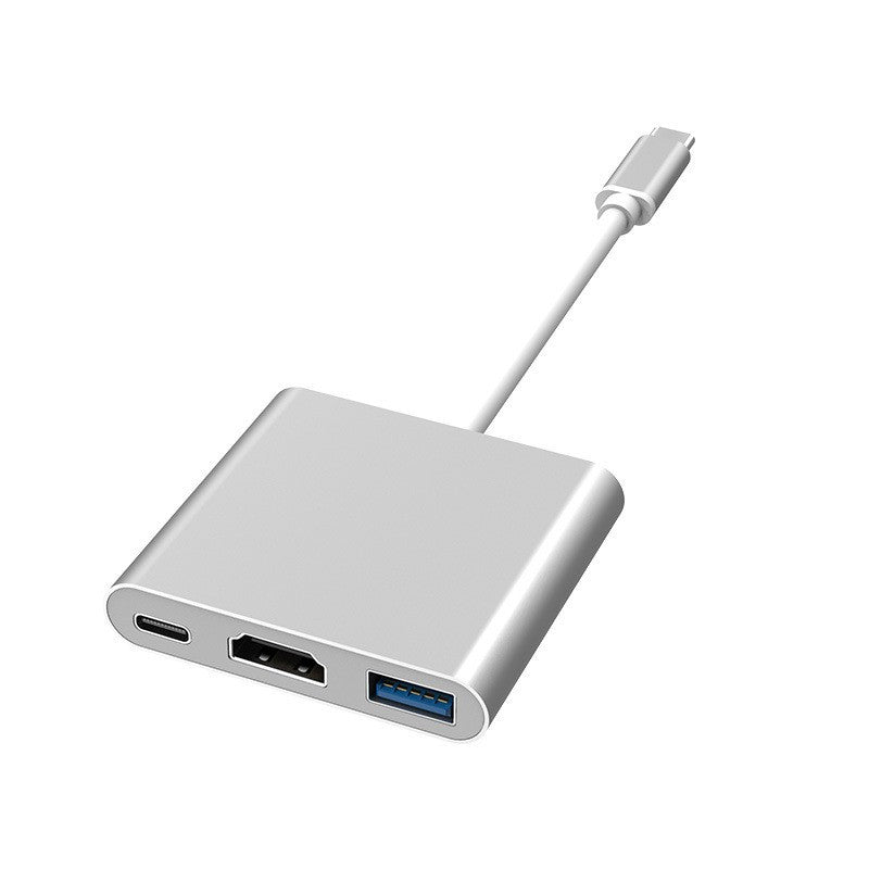 USB-C to HDMI Multiport Adapter 3-in-1, Type-C Hub with 4K HDMI + USB 3.0 + PD Charging, Aluminum Alloy for MacBook, Laptop & Nintendo Switch