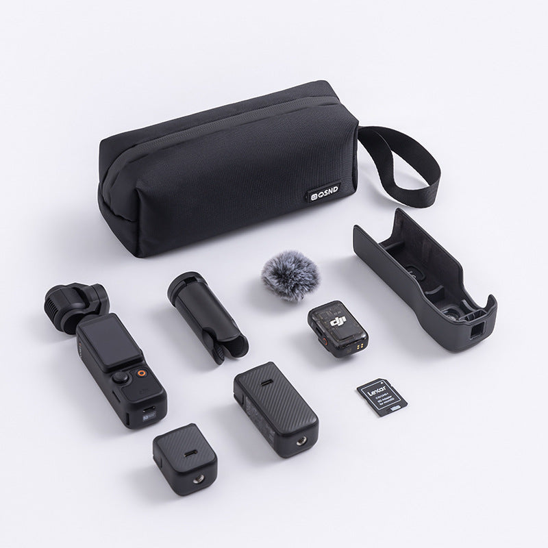 DJI Pocket 3 Carrying Bag, Waterproof Nylon Pouch with Dividers for Pocket 3 and Accessories, Ink Black or Olive Green