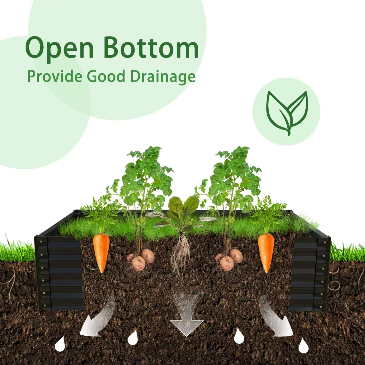 68.7" x 45" x 51.5" Greenhouse with Integrated Raised Flower Bed — 2‑in‑1 Outdoor Planter Box & Cold Frame Black