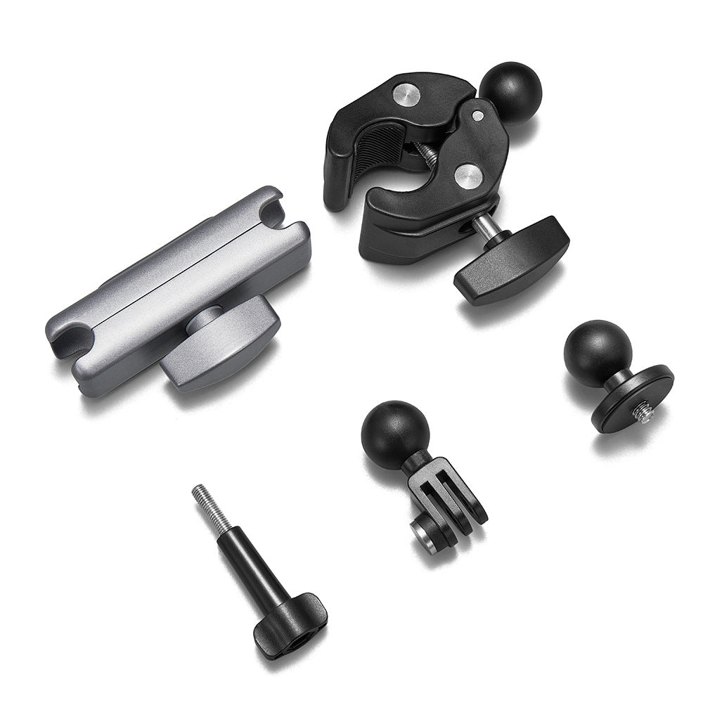Bike and Motorcycle Handlebar Mount for GoPro DJI Insta360 Action Cameras, Aluminum Alloy Clamp with Optional 15cm Extension Rod