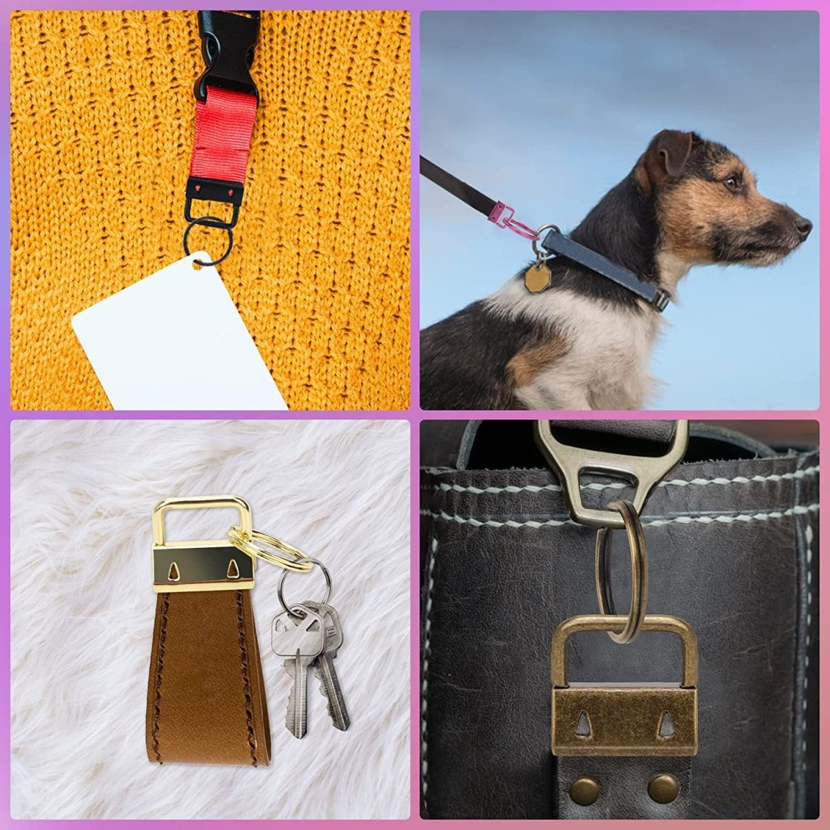 42 Pack Key Fob Hardware 1 Inch Bulk 6 Color Key Chain Fob Wristlet with Key Ring for Wristlet Keychain, Key Lanyard, Key Chain Making Hardware Supplies - HomeDIYer