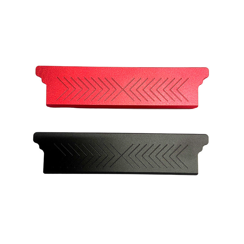 RAM Heatsink Spreader – CNC Machined Aluminum, 2-Pack for Desktop DDR Memory Sticks (Black / Red)