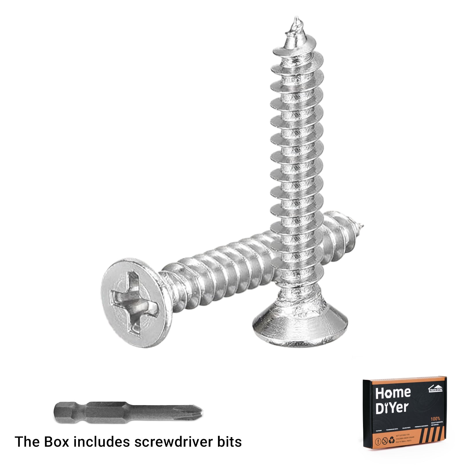 A2 Stainless Steel Pozi Countersunk Chipboard Screws – Wood Screws 3mm to 6mm | DIN7505A