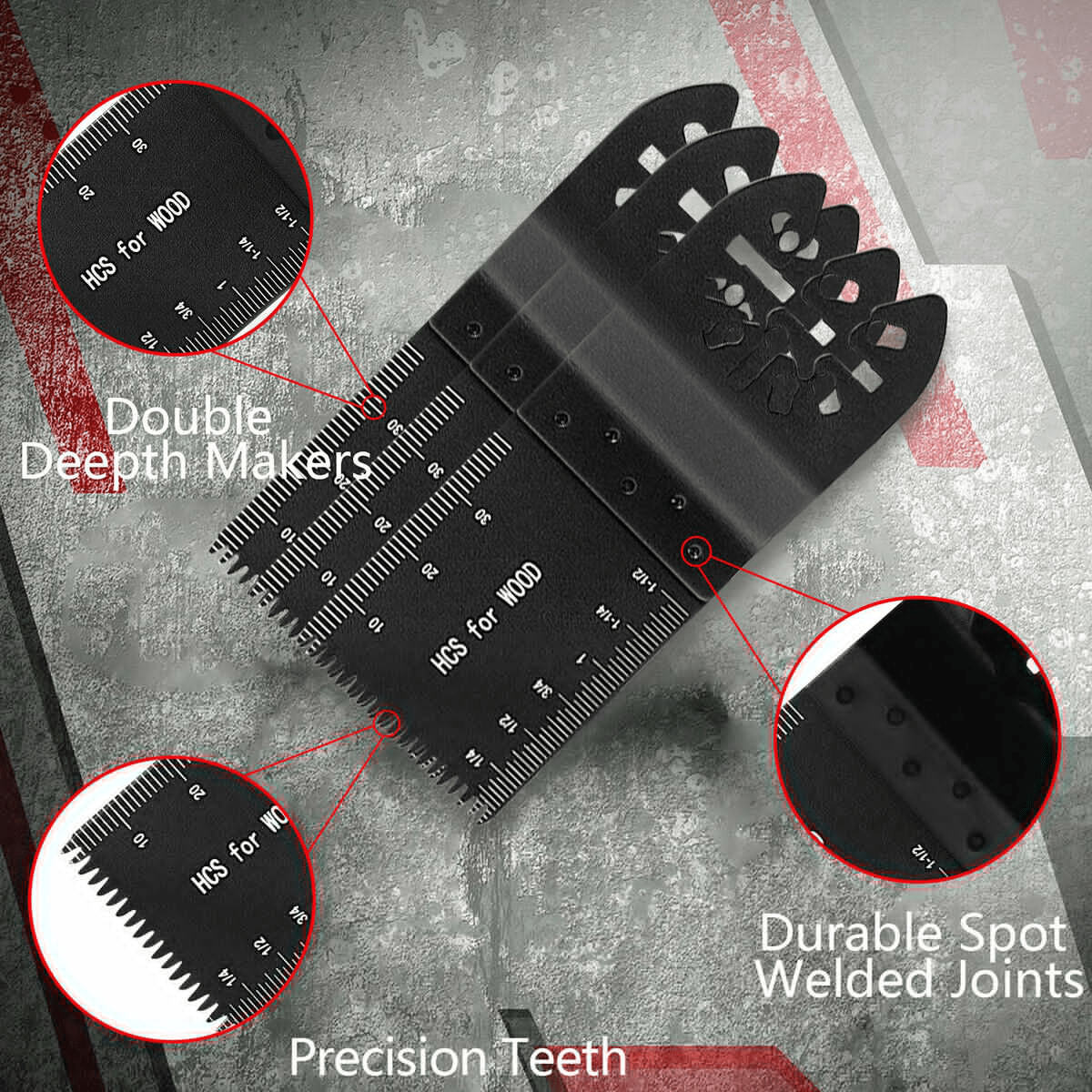 20x 34 - 44mm Oscillating Universal Multi Tool Blades Saw Blade Wood Metal Cutter - HomeDIYer