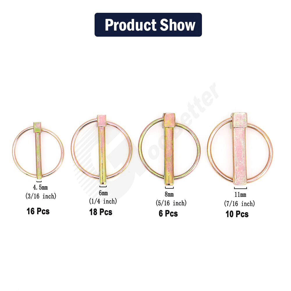 50Pcs Self - locking Retaining Round Rings Kit LynchPin Assortment Kit Washer Set - HomeDIYer