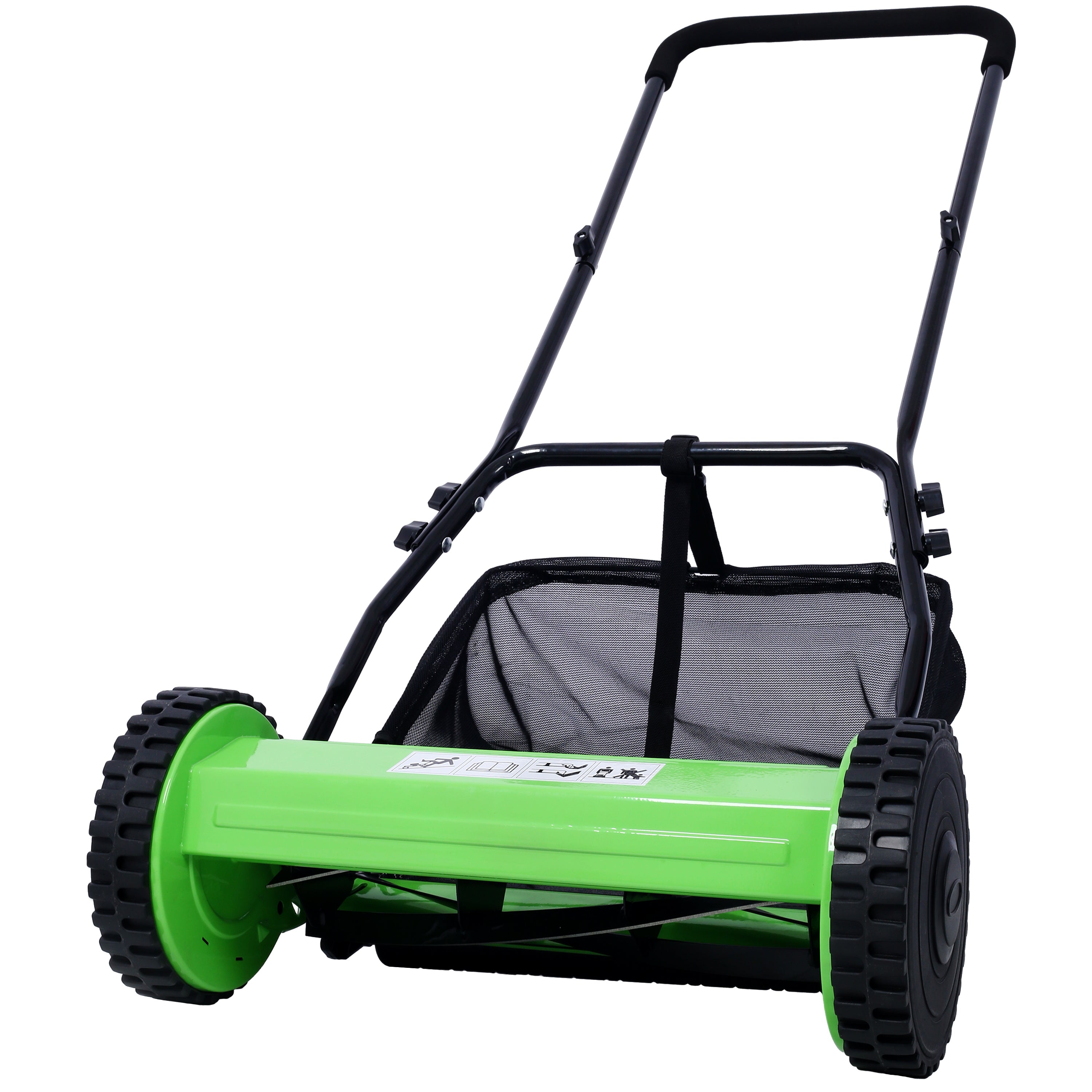 16-Inch 5-Blade Push Reel Lawn Mower with Grass Catcher, BLUE COLOR