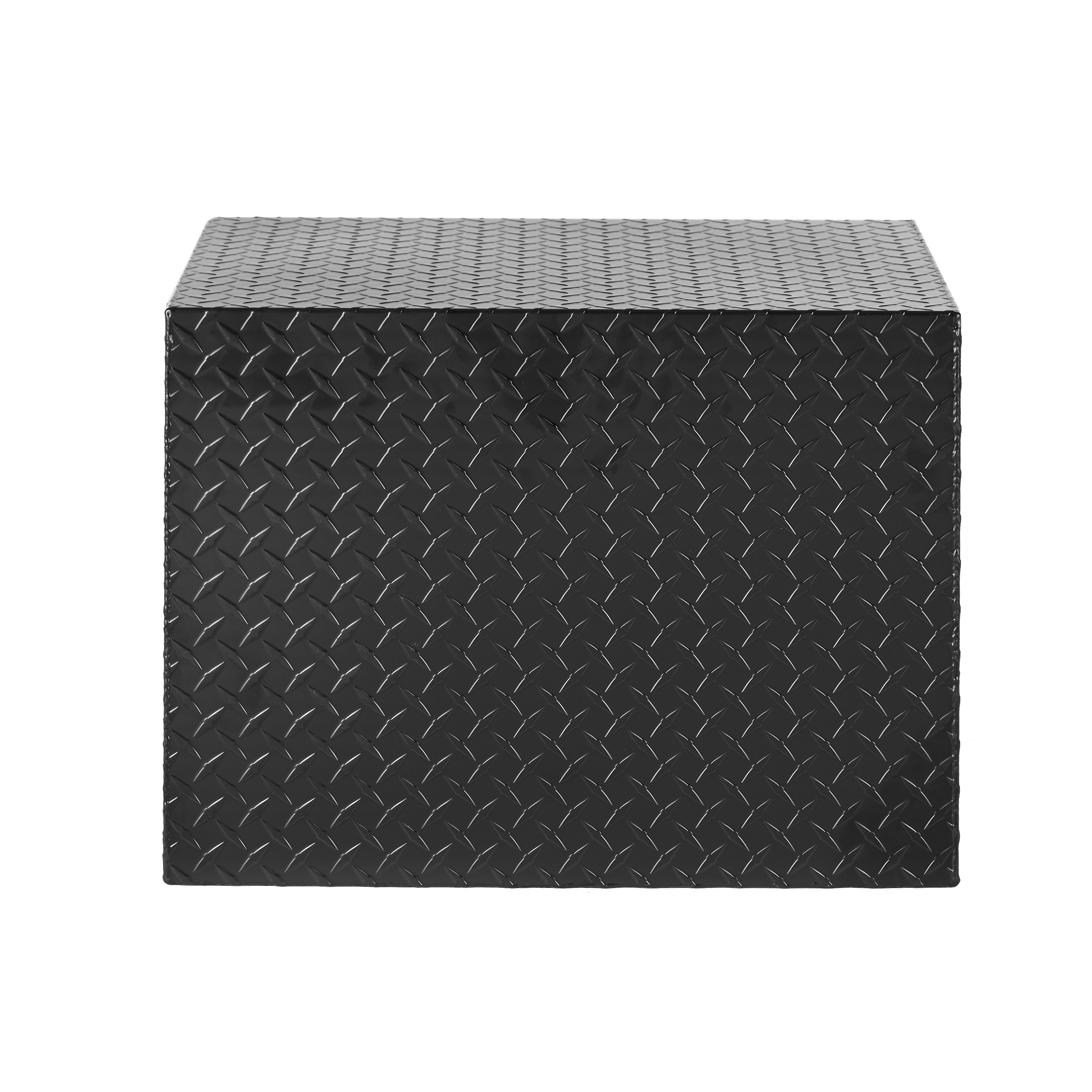 24" Aluminum Underbody Truck Tool Box — Matte Black Diamond Plate, Waterproof & Lockable, Ideal for Pickup, ATV, RV