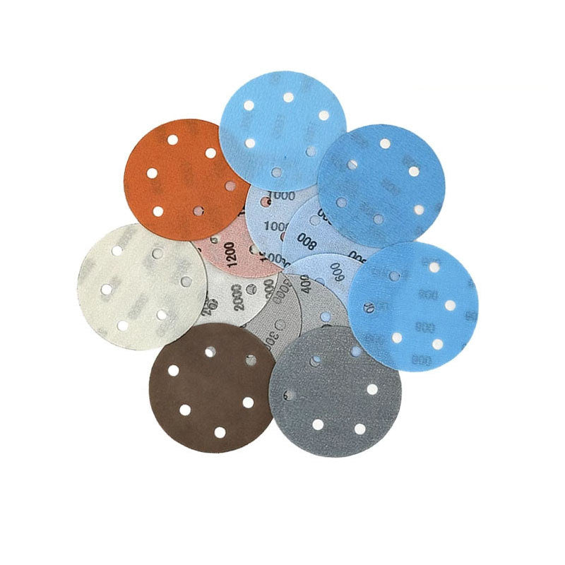 125mm Wet and Dry Sanding Discs 5 inch Sandpaper Hook and Loop Pads 6 Hole