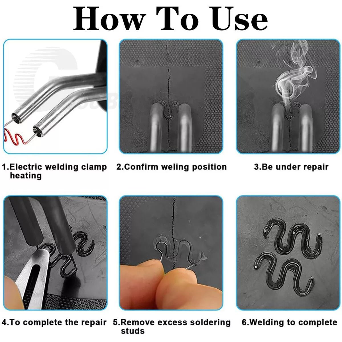 1200x 0.6/0.8mm Hot Stapler Staples Welding Wave Set For Car Bumper Repair Tools - HomeDIYer