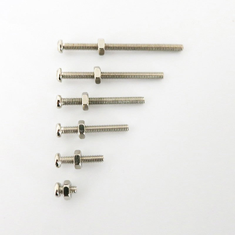 M2 Steel Phillips Pan Head Machine Screws with Nuts – 4–30mm Lengths, 10 Sets per Pack