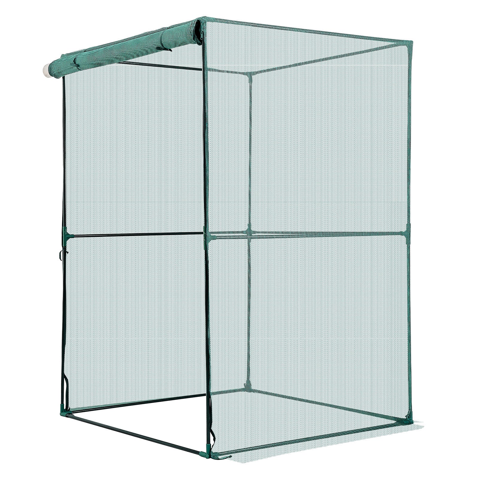 Crop Cage, 3.9 x 3.9 x 5.9 ft Plant Protection Tent with Zippered Door, Wind-Resistant Tall Crop Cage, Easy to Install, Outdoor Raised Bed Cover, Tomato Plant Netting for Garden Patio Lawn