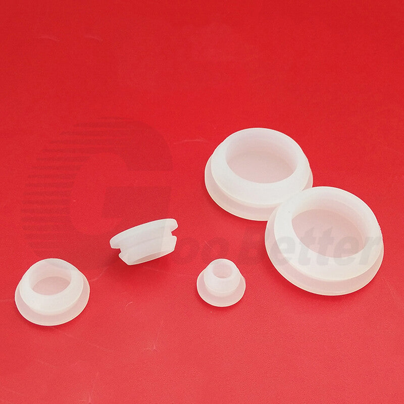 Snap-On Hole Plug Clear Silicone Rubber Blanking Seal Bung Pipe Tube (2.5-60mm)